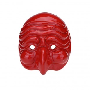 Macrì Maschera di Pulcinella in Terracotta Media Rosso