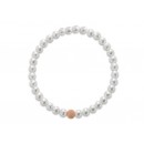 Coscia Le Lune Classic Bracciale perle Elastico con elemento in oro rosa