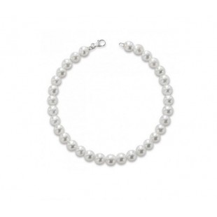 Coscia Le Lune Classic Bracciale con Perle e Chiusura in Oro Bianco