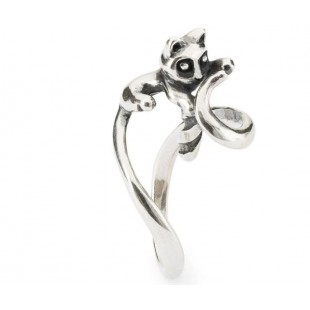 Trollbeads Anello in argento Fantasia Gatto innamorato