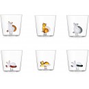 Ichendorf Tabby Cat gatto gatti Set 6 Bicchieri in vetro