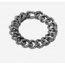 Maria e Luisa Jewels Bracciale in argento brunito catena groumette