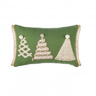 L'Oca Nera NATALE Morbido Sogno Cuscino Rettangolare ALBERI VERDE 30*45CM