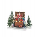 L’Oca Nera Doni per Tutti Baule di Babbo Natale CARILLON con movimento e led. 19,5x14x13h 1XM806.11