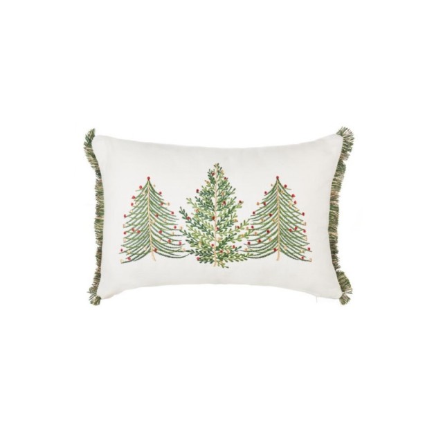 L'Oca Nera NATALE Candido sogno, cuscino rettangolare alberi 30x45 cm 1XM802