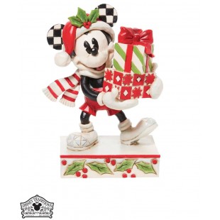Disney Traditions Jim Shore Enesco 6010869 Topolino consegna i Regali di Natale