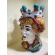 Verus Testa di Moro Donna Mediterraneo Colored Spirals caltagirone 35cm bianco