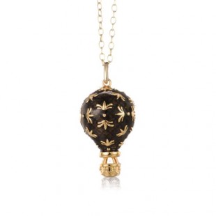 Tsars Collection ROMANOV Collection Collana in argento placcato oro Mongolfiera Nero