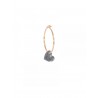 Maman et Sophie aurum mono ORECCHINO CERCHIO 18KT CUORE POLVERE DIAMANTI CROMO orpow92