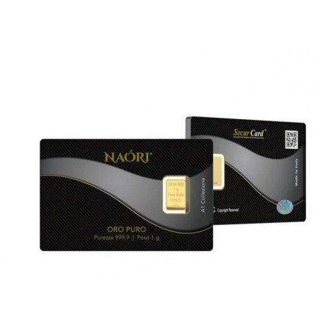 Lingotto oro 1 g – Naóri® Collezione – 1 lingotto da 1 g oro puro 999.9