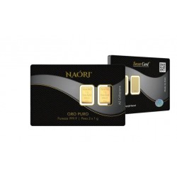 Lingotto oro 2 g – Naóri® Collezione – 2 lingotti da 1 g oro puro 999.9