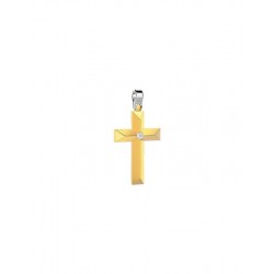 Zancan Croce in oro giallo 18kt con diamante EPE105GB