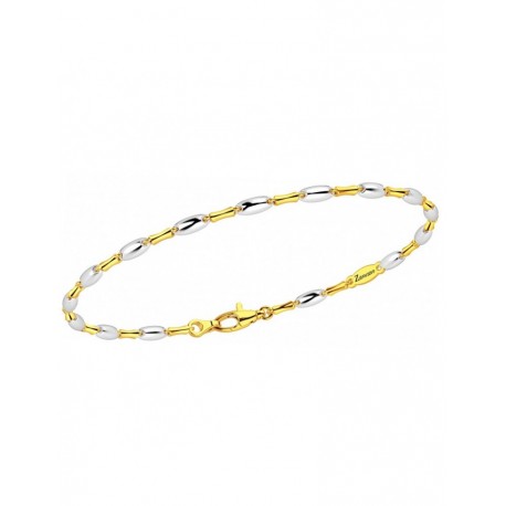 Zancan Bracciale in Oro 18kt giallo e bianco uomo con pepite EB809GB
