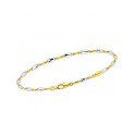 Zancan Bracciale in Oro 18kt giallo e bianco uomo con pepite EB809GB