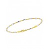 Zancan Bracciale in Oro 18kt giallo e bianco uomo con pepite EB809GB