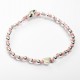 Spadarella Bracciale Baby con pepite in argento e nodini rosa Cuore