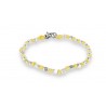 Spadarella Bracciale Spadino con pepite in argento e nodini giallo