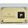 Crusado Ciondolo Blister Lettera P Oro Giallo 18kt E Diamante con astuccio