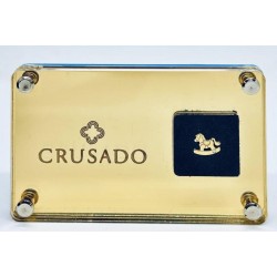 Crusado Ciondolo Blister Cavallino a dondolo Oro Giallo 18kt E Diamante con astuccio
