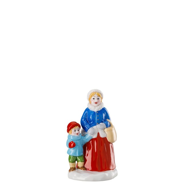 Hutschenreuther Weihnachtsmarkt Mamma con bimbo Figurine MERCATINO di NATALE 2019