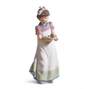 Lladrò BAMBINA CON TORTA Happy Birthday Girl Figurine