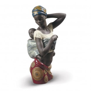 LLADRO' SAPORE AFRICANO African bond mother figurine