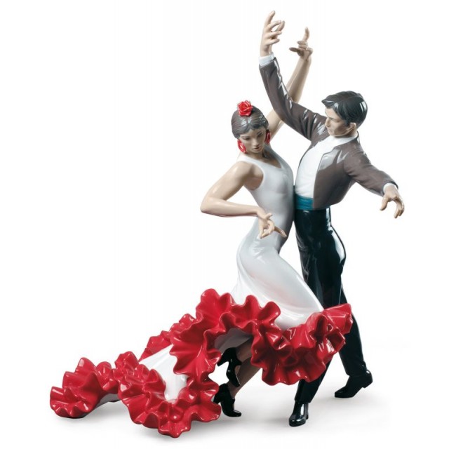 LLADRO' FLAMENCO Flamenco dancers Couple Figurine