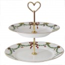 Royal Copenhagen Star Fluted/Xmas - Alzata in porcellana, multicolore