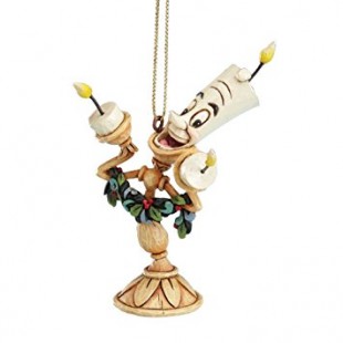 Jim Shore DISNEY Lumiere La Bella e la Bestia Ornament Addobbo albero di Natale