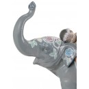 Lladrò Figurina Elefante festival a Jaipur