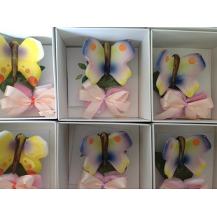GLI ALBERELLI Bomboniera Le farfalle Gioiose Capodimonte Completa di confezione battesimo comunione matrimonio farfalla