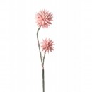 L'Oca Nera 1P104 Crisantemo Pompon rosa in Eva-POLIETILENE ESPANSO 85h verde Fiore Artificiale