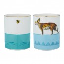 Yvonne Ellen Set 2 Mug pinguino e Ghepardo