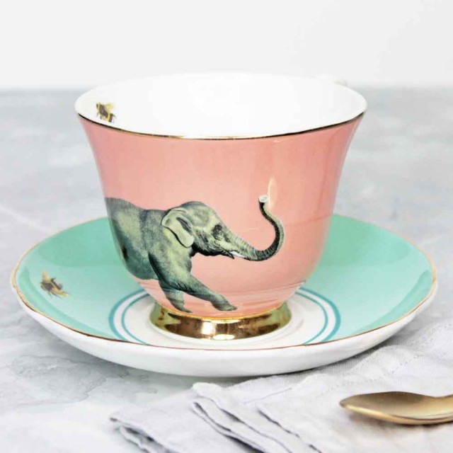 Yvonne Ellen Tazza tè con piattino in porcellana