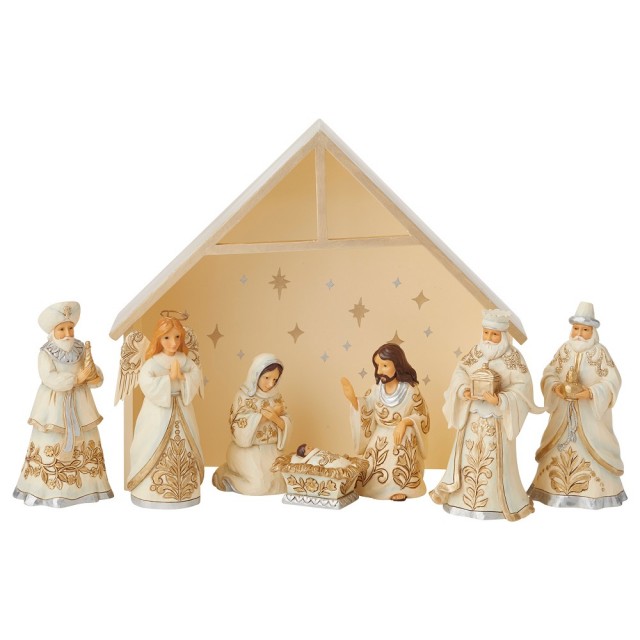 Jim Shore Heartwood Creek Mini Nativity Figurine Presepe 9 pezzi