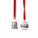 Hutschenreuther Panetteria di Natale 2020 Set mini campanella e sfera in porcellana