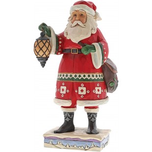 Jim Shore Heartwood Creek Santa with Lanter Figurine Babbo Natale