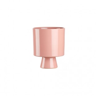 L'Oca Nera 1O180 Vaso - Cache-pot in Porcellana Ø20x25h rosa