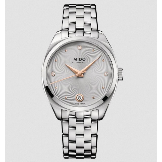 Mido Belluna Royal Lady Orologio donna Acciaio Inossidabile Quadrante con diamanti