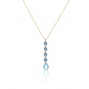 Nanis Collana Dancing in The rain AZURE Oro 18kt, diamanti e Topazio blu london