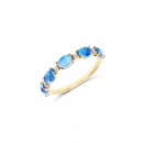 Nanis Anello Dancing in The rain AZURE Oro 18kt, diamanti e Topazio blu london