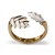 Lladrò Heliconia Bracciale rigido in porcellana e rifiniture oro BIANCO