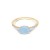 Nanis Anello Dancing AZURE Oro 18kt, diamanti e Acquamarina milky