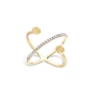 Nanis Anello Dancing Elite Criss Cross Oro 18kt e diamanti