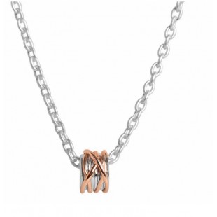 Rubinia Gioielli Mini 13 fili Argento 925 e Oro Rosa 9kt con collana in Argento 925 e chiusura in Oro Rosa 9kt