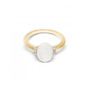 Nanis Anello White Desert Oro 18kt, diamanti e Pietra di luna