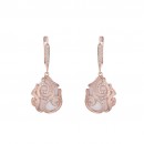 Tsars Collection ALEXANDRA Collection Orecchini in Argento placcato oro rosa con agata bianca