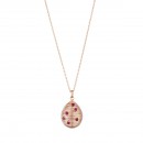 Tsars Collection MAKSIM Collection Collana in Argento placcato oro rosa e rubini