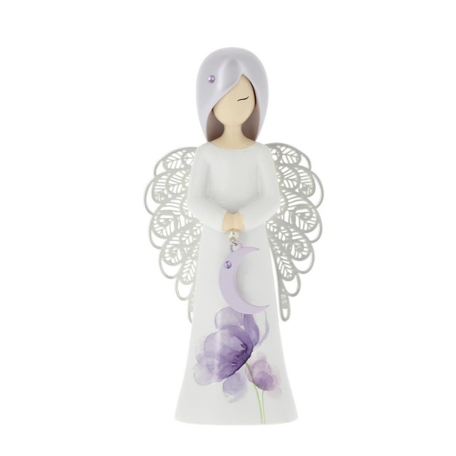 Enesco Angel Moon 12,5 cm You are an Angel statuina angelo Floral lune