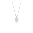 Coscia Le Lune Classic Collana con pendente perle e diamante in oro 18kt